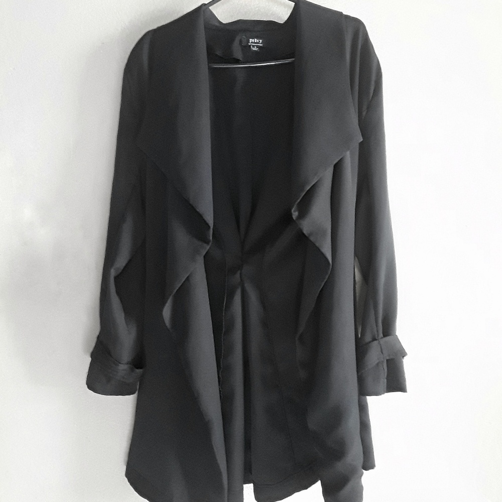 Privy Black duster coat